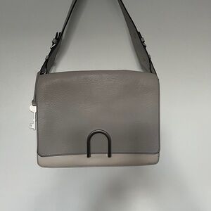 Gray Leather shoulder bag